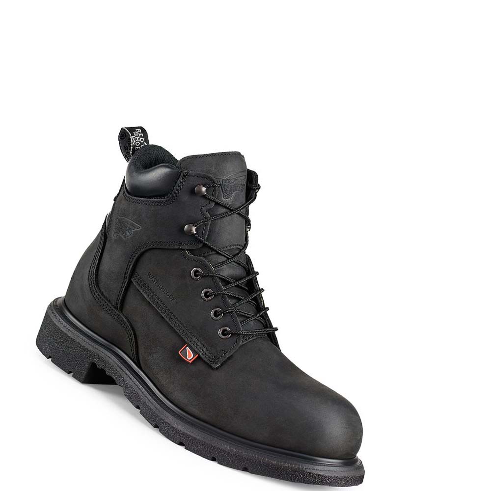 Red Wing DynaForce® 6-inch Safety Toe Men\'s Waterproof Boots Black | ZA 376QMA